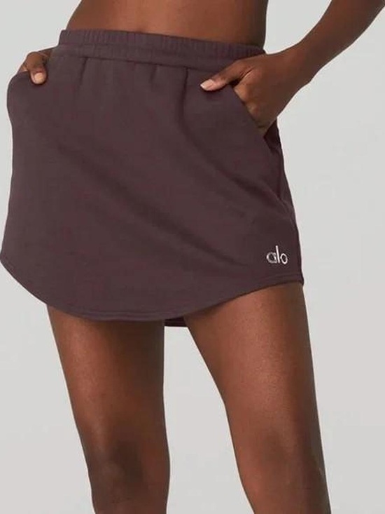 ALO Yoga Pants - ALO Yoga Accolade High Waist Brown Mini Skort Size Medium